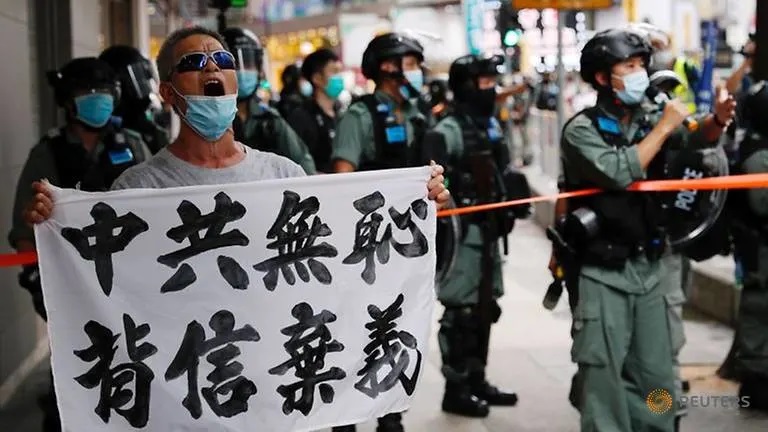 ‘Liberate Hong Kong, revolution of our times’ slogan is illegal, says government