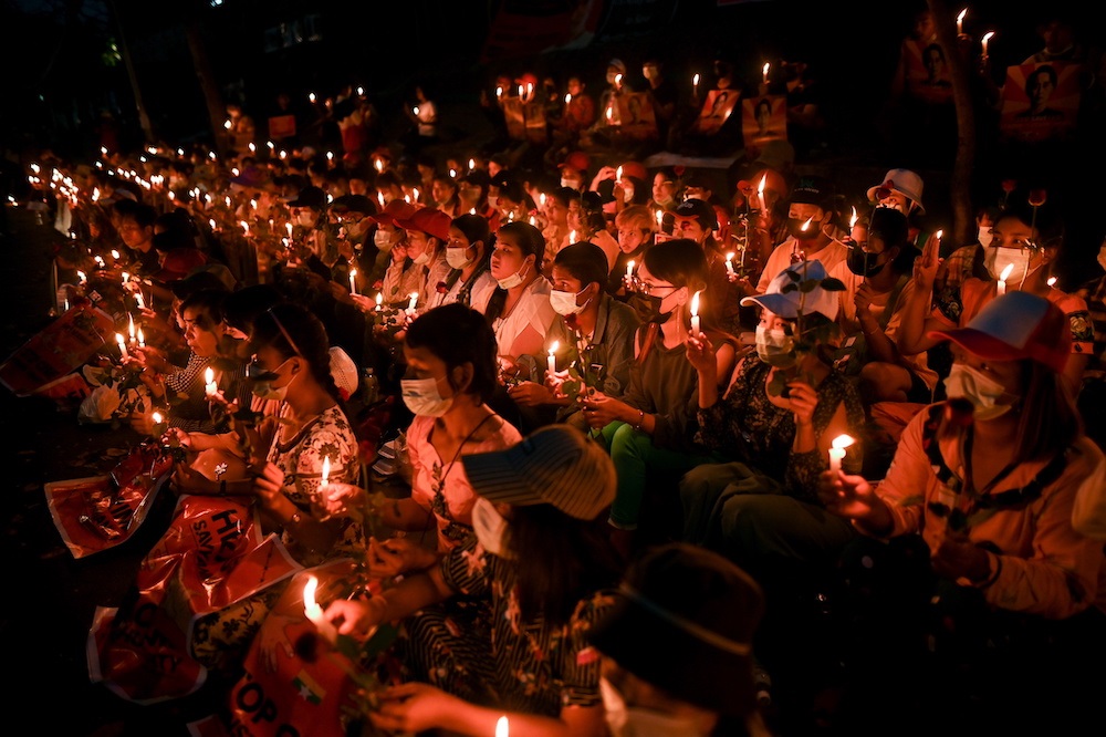 Myanmar junta warns protesters could die, but thousands still rally