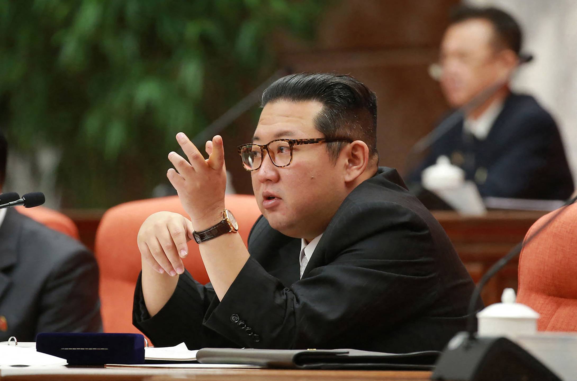 North Korean leader Kim talks food not nukes for 2022
